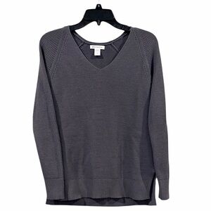 Women’s Athleta Hanover Merino Wool Blend Refined V-Neck Plum Sweater: Size XS